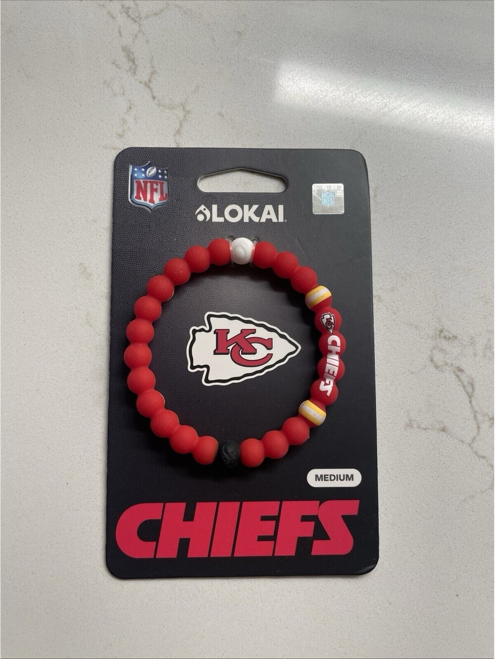 NWT Lokai Kansas City Chiefs Bracelet - Medium - Find Your Balance